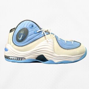Size 15 - Nike x Social Status Air Penny 2 Shoes White/Cobalt Pulse-Smoke Grey